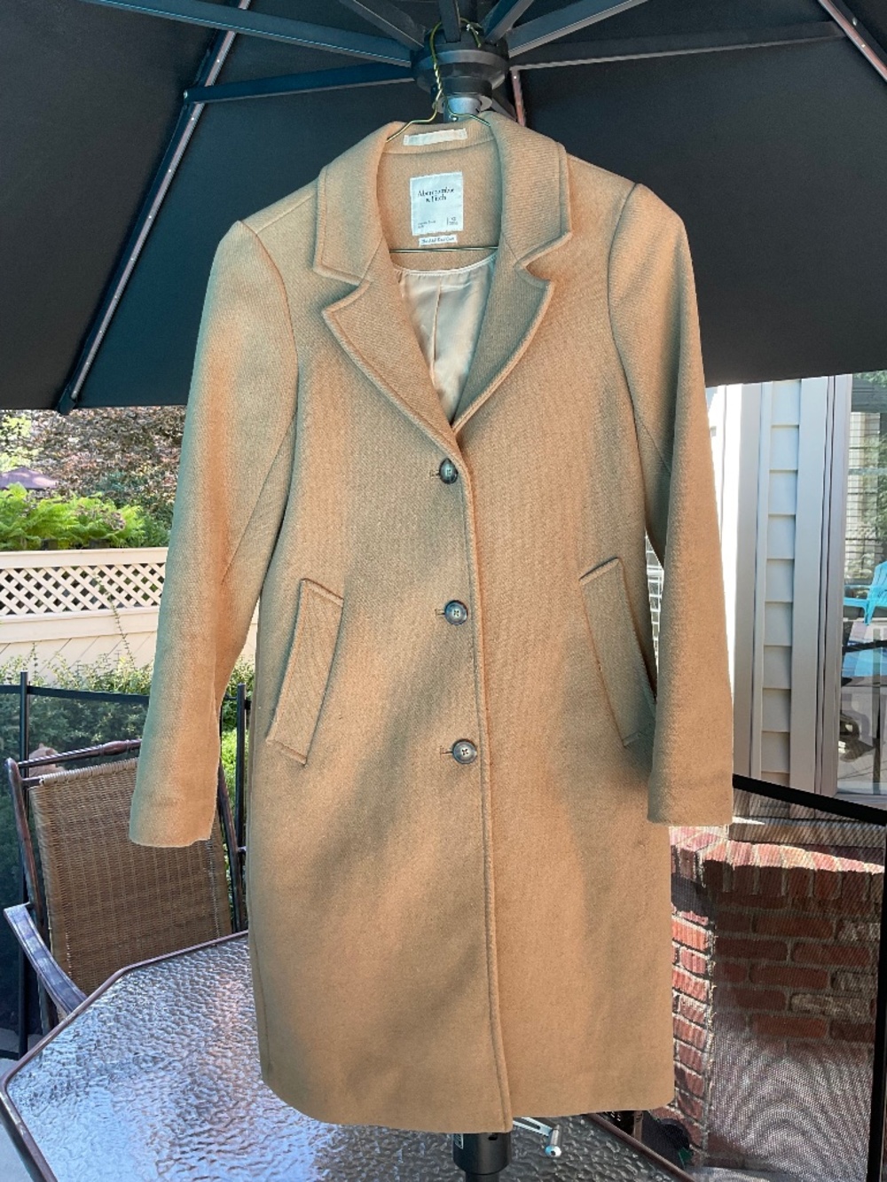 Abercrombie tan trench/petticoat